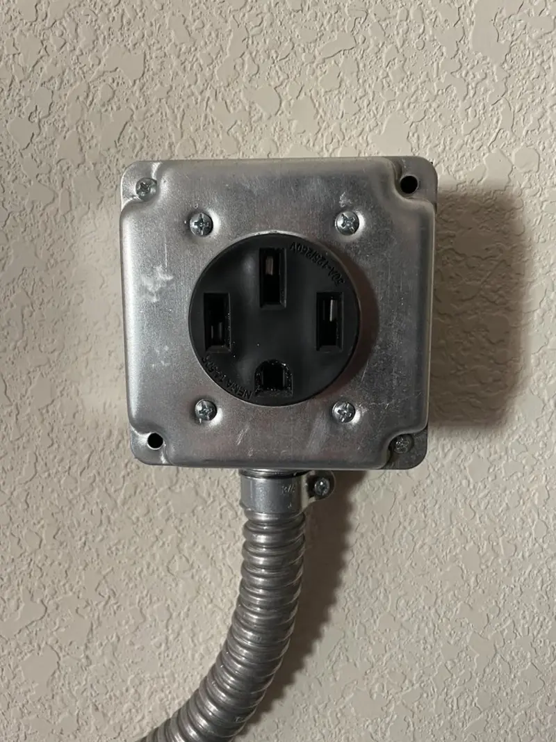 NEMA 14-50 outlet installed for Smart Home Electrical in Vienna